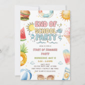 Einde van school en begin van zomerfeest kaart (Voorkant)