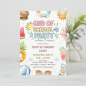 Einde van school en begin van zomerfeest kaart (Staand voorkant)