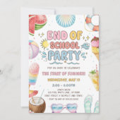 Einde van school en begin van zomerfeest kaart (Voorkant)