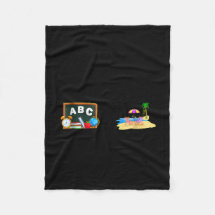 Einde van school leraar eerste les strand zomer fleece deken