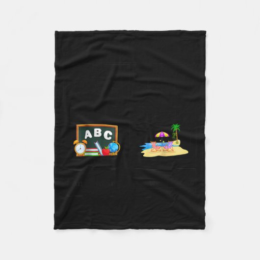 Einde van school leraar eerste les strand zomer fleece deken (Voorkant)