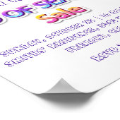 Einde van seizoen verkoop roze Logo Garage Yard Sa Poster (Hoek)