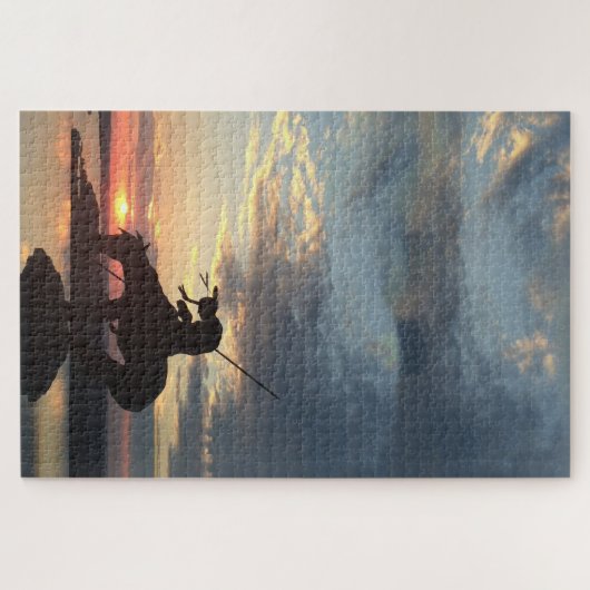 Einde van spoor legpuzzel (Horizontaal)