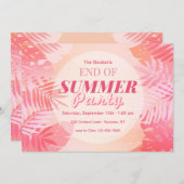 Einde van zomerfeest kaart (Voorkant / Achterkant)