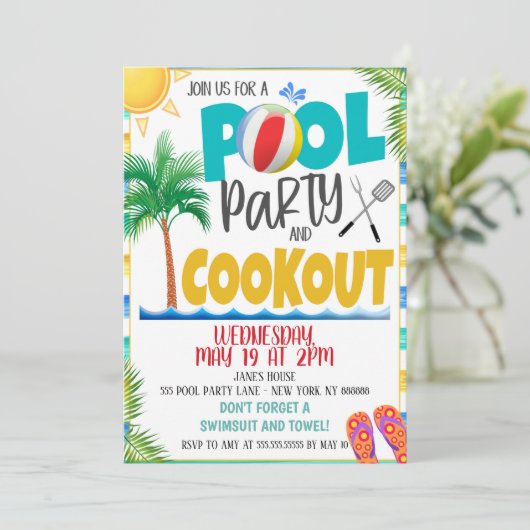 Einde van zomerfeest kaart (Staand voorkant)