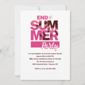 Einde van zomerfeest kaart (Voorkant)