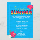 Einde van zomerfeest kaart (Voorkant / Achterkant)