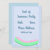 Einde van Zomerfeest Kawaii Watermeloen Kaart (Voorkant / Achterkant)