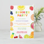 Einde van zomerpartij kaart (Staand voorkant)