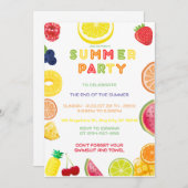 Einde van zomerpartij kaart (Voorkant / Achterkant)