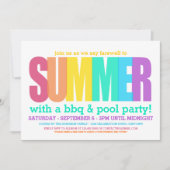 Einde van zomerpartij kaart (Voorkant)