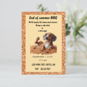 Einde van zomerpartij kaart (Staand voorkant)