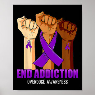 Einde Verslaving Overdosis Awareness Lint Poster