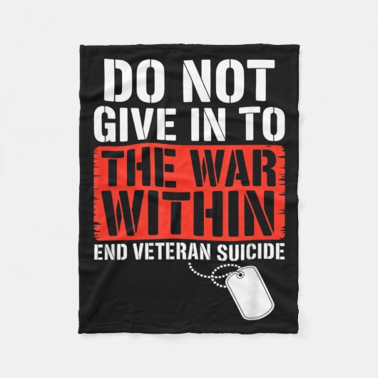 Einde veteranen bewustzijn Veteranen Dag Fleece Deken (Voorkant)