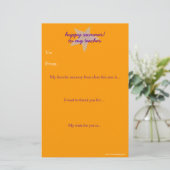 Eindejaars bedankbrief voor de leraar (Staand voorkant)