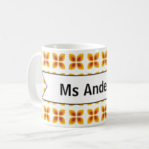 Eindejaars Cadeau Voor Docenten Kleurrijke Retro B Koffiemok