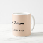 Eindejaars cadeau voor docenten minimalistisch koffiemok (Voorkant rechts)