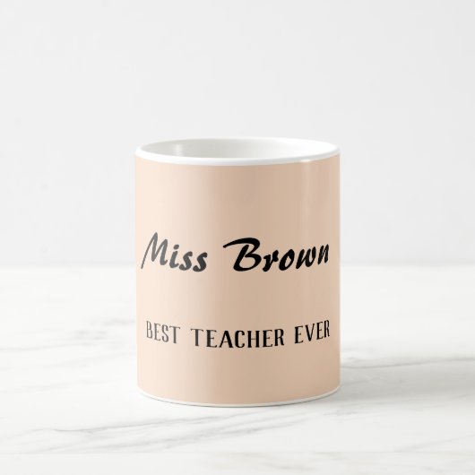 Eindejaars cadeau voor docenten minimalistisch koffiemok (Center)