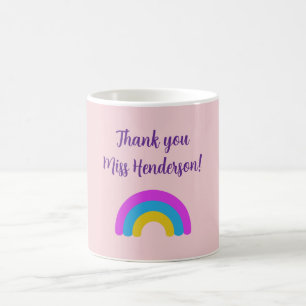 Eindejaars Cadeau voor Leraar Bedankt Regenboog Na Koffiemok