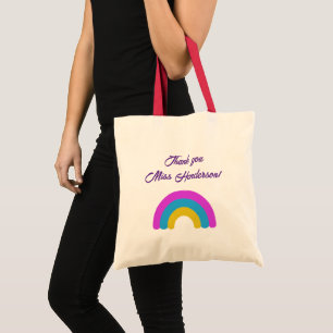 Eindejaars Cadeau voor Leraar Bedankt Regenboog Na Tote Bag