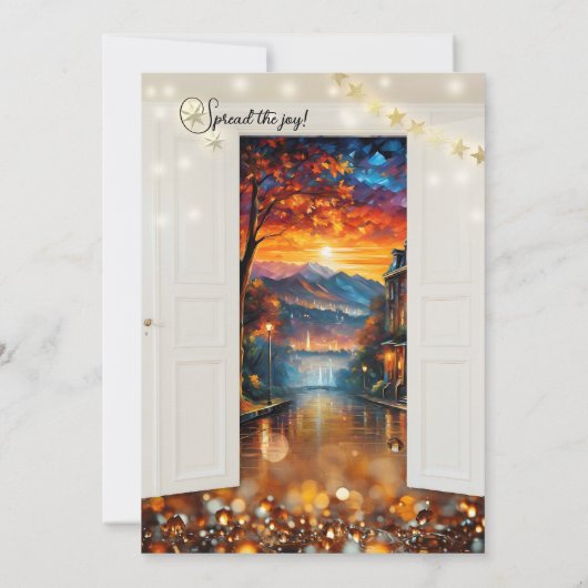 Eindejaarsfeest Verjaardagsfeest Kaart (Achterkant)