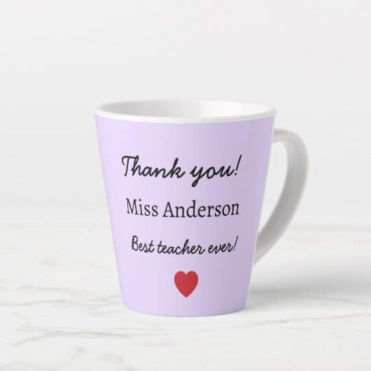 Eindejaarsgeschenk voor de leraar - beste leraar o latte mok (Rechterhoek)