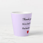 Eindejaarsgeschenk voor de leraar - beste leraar o latte mok (Voorkant)