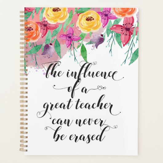 Eindejaarsgeschenk voor de leraar Gefeliciteerd ju Planner (Voorkant)
