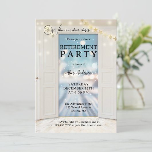 Eindejaarsvakantie Pensioenfeest Kaart (Staand voorkant)