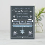 Eindejaarsviering kerstfeest uitnodiging (Staand voorkant)