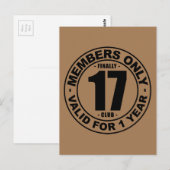 Eindelijk 17 clubjes briefkaart (Voorkant / Achterkant)