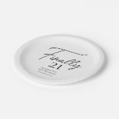 Eindelijk 21 Black & White 21e verjaardag Papieren Bordje (Gekanteld)