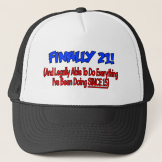 Eindelijk 21! trucker pet
