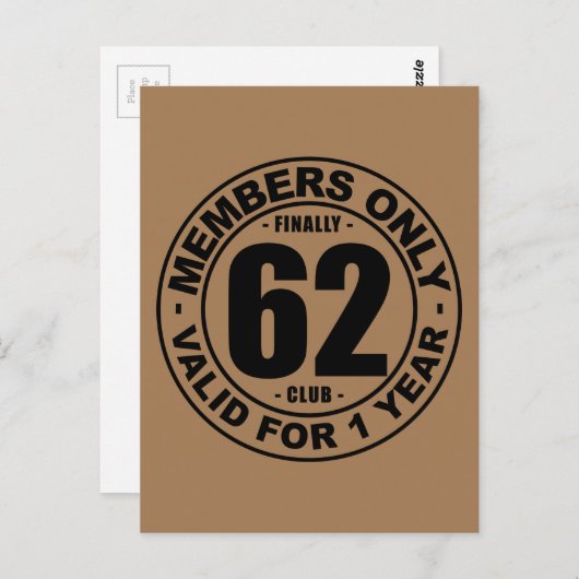 Eindelijk 62 clubs briefkaart (Voorkant / Achterkant)