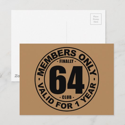 Eindelijk 64 clubs briefkaart (Voorkant / Achterkant)
