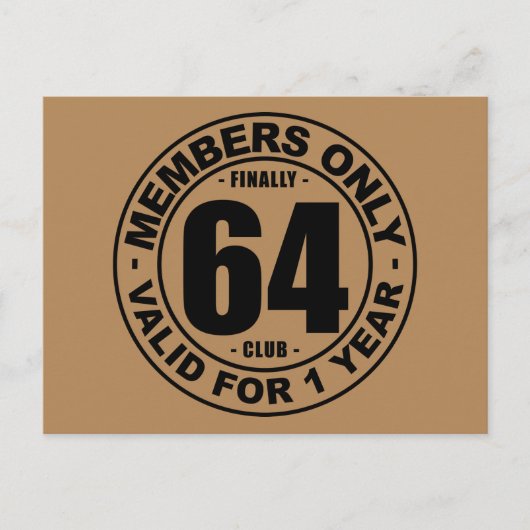 Eindelijk 64 clubs briefkaart (Voorkant)