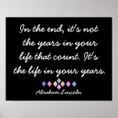 Eindelijk - Abraham Lincoln citaat - afdruk Poster (Voorkant)