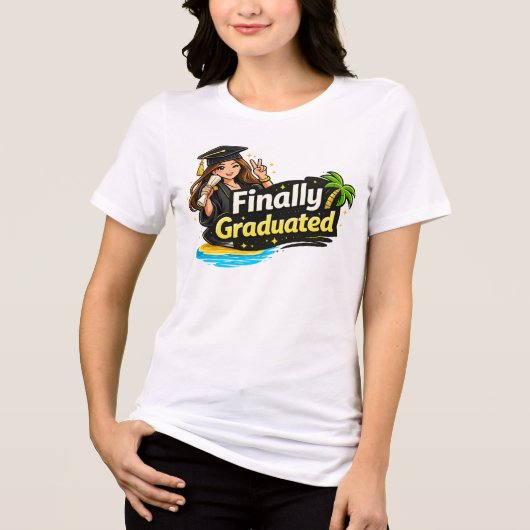 Eindelijk Afgestudeerd T-Shirt 🎓 Leuk Afstudeer S (Voorkant)