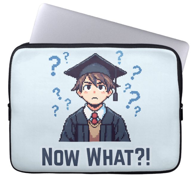 Eindelijk afgestudeerd.. Wat nu?! Laptop Sleeve (Voorkant)