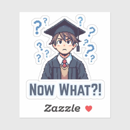 Eindelijk afgestudeerd.. Wat nu?! Sticker (Vel)