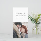 Eindelijk, bewaar de datum foto aankondiging (olij (Staand voorkant)