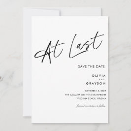 Eindelijk bewerkbaar Modern Minimalist Sla de datu Save The Date