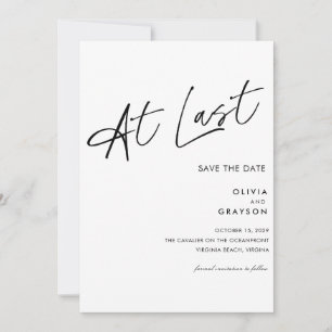 Eindelijk bewerkbaar Modern Minimalist Sla de datu Save The Date