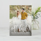 Eindelijk Bewerkbare Kleur Save The Date Kaart (Staand voorkant)