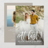 Eindelijk Bewerkbare Kleur Save The Date Kaart (Voorkant / Achterkant)