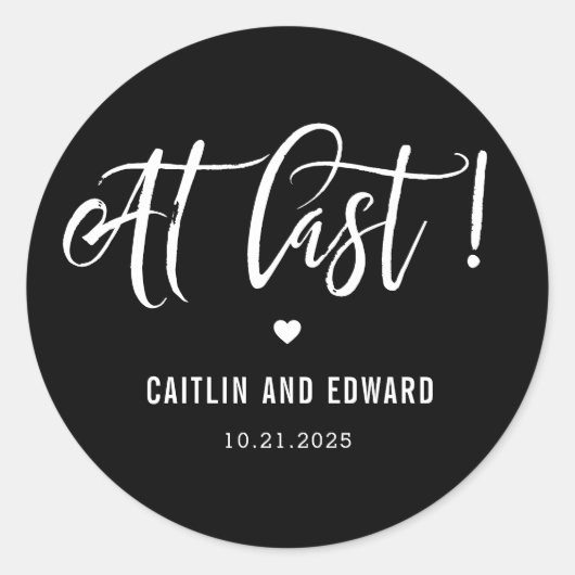 Eindelijk bewerkbare KLEUR Sla de datum Stickers o (Voorkant)