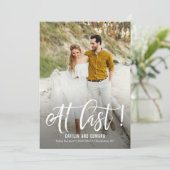 Eindelijk bewerkbare kleur Sla de datumkaart op Bedankkaart (Staand voorkant)