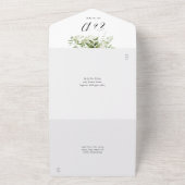 Eindelijk Botanische Greenery Wedding All In One Uitnodiging (Buitenkant)