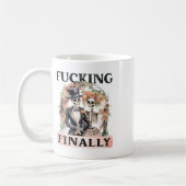 Eindelijk bruidsmeisje skelet bruid bruidegom Hall Koffiemok (Links)