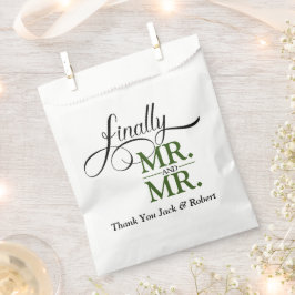 Eindelijk bruiloftsreceptie voor meneer en meneer bedankzakje